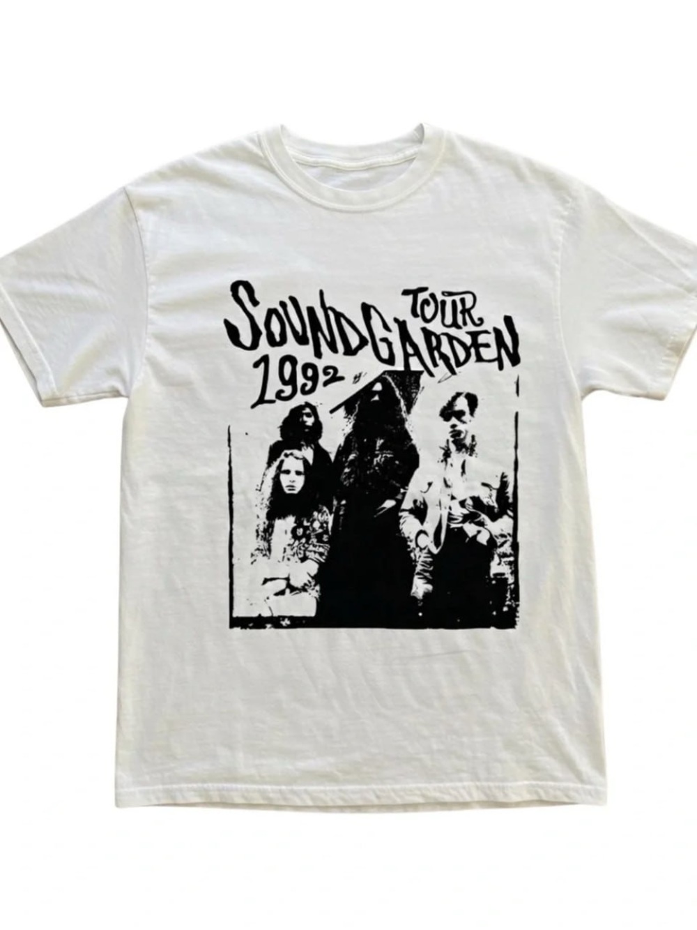 White Soundgarden 1992 Tour Graphic Tee